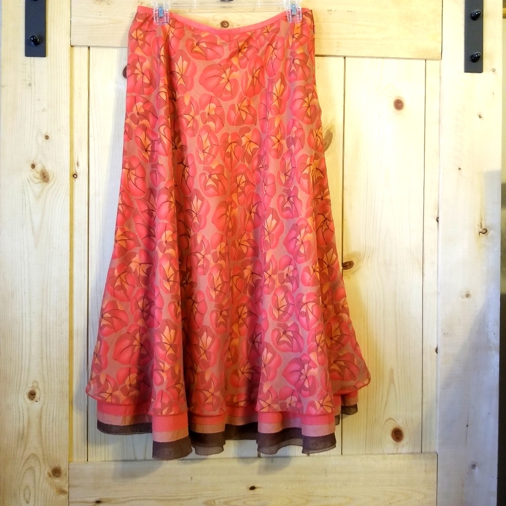Nic+Zoe Layered Flirty Midi Skirt